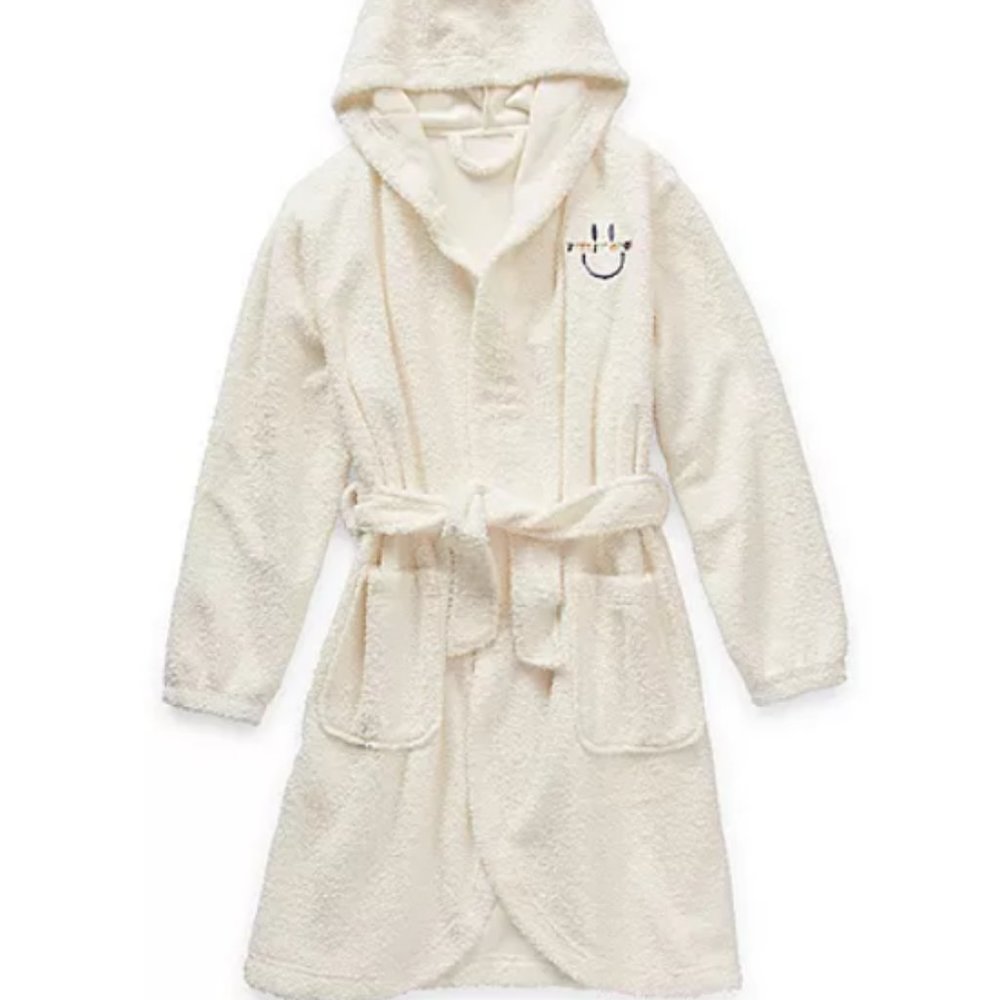 Hooded Robe Girls Long Sleeve Mid Length Size M (10-12) Polor Bear
